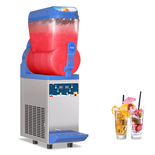 XPW Countertop Snow Cone Machine 500W 15L Tanks Commercial Slushy Maker